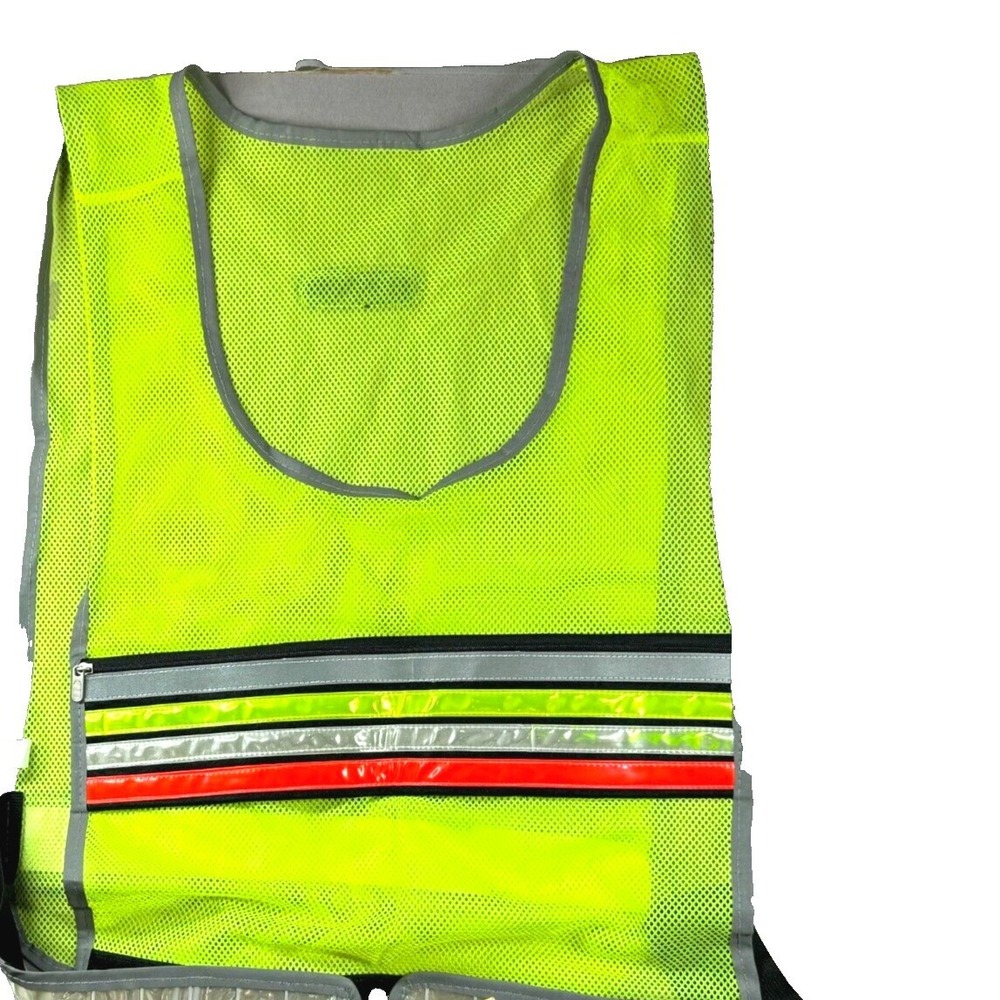 Sportline Vest Unisex OSFA Yellow Neon Reflective Safety High Visibility‎ Run